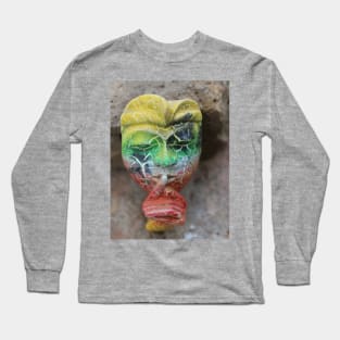 A Bali face mask with finger on its mouth. Long Sleeve T-Shirt